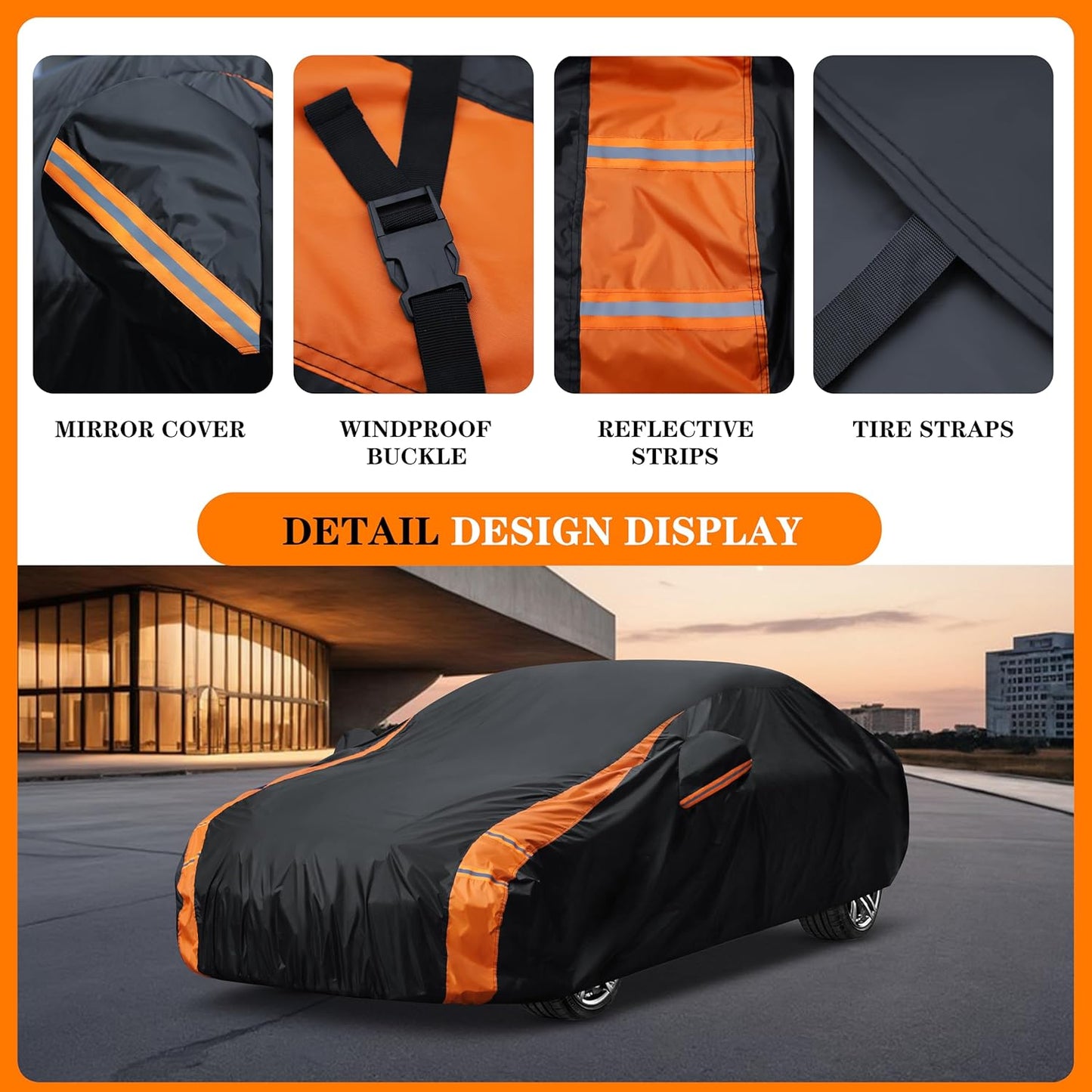 in Full Exterior Car Cover All Weather, Waterproof,UV Resistant, Dustproof, and Snowproof Fit Coupe Audi TT,BMW Z4,Honda CR-Z,Hyundai Tiburon,Mazda RX-7,718,BRZ,350/370Z etc.Size Chart C2