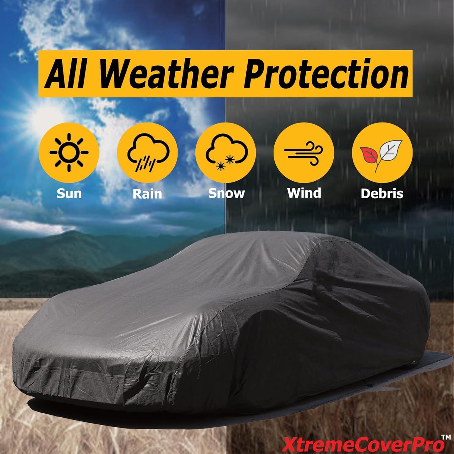 All Weather Waterproof car Cover Good for rain Snow uv Protection dust Small Coupe 350Z Z4 Sky Crossfire SLK GR86 RX-8 BRZ SLC300 Speedster Black