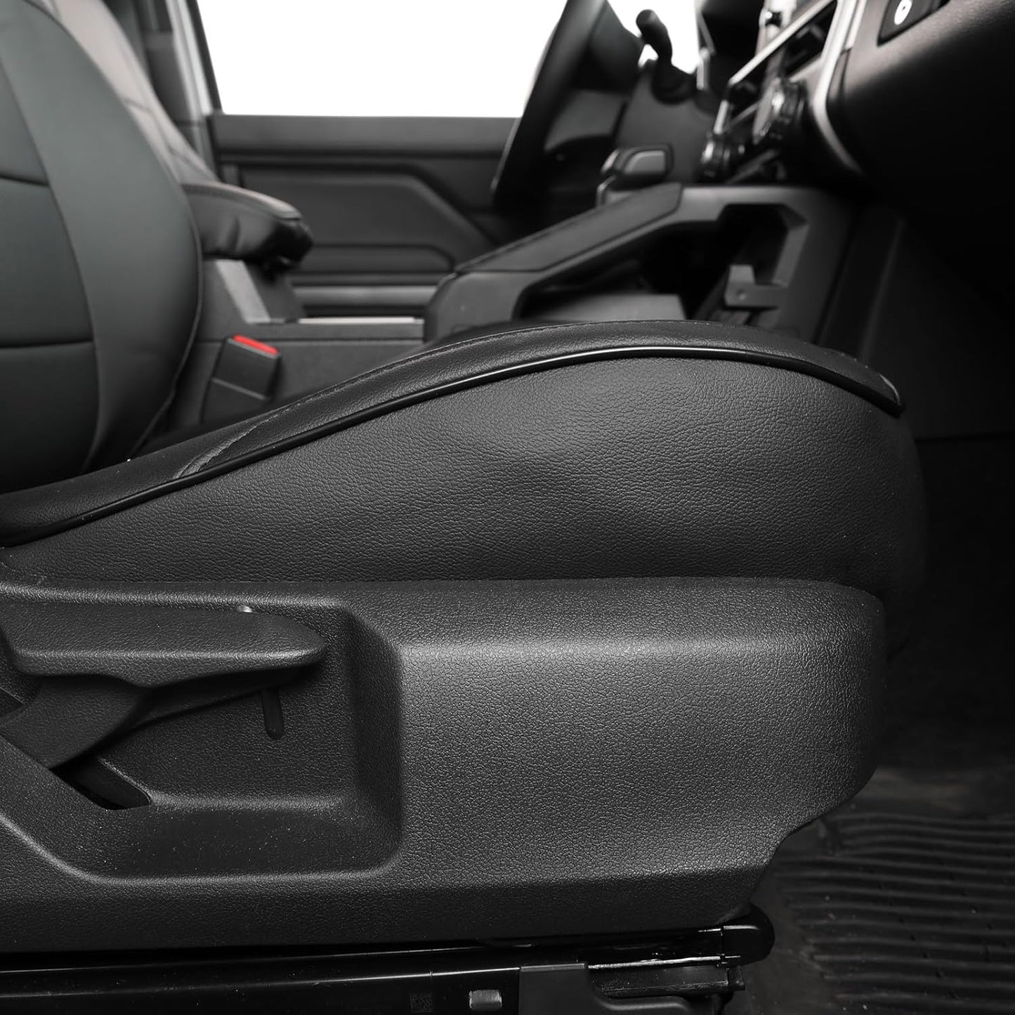EKR Custom Fit Tacoma Car Seat Covers for Select Toyota Tacoma (Petrol) 2024 2025 Double cab SR,SR5,TRD Sport,TRD Off-Road,Limited -Full Set,Leather(Black)