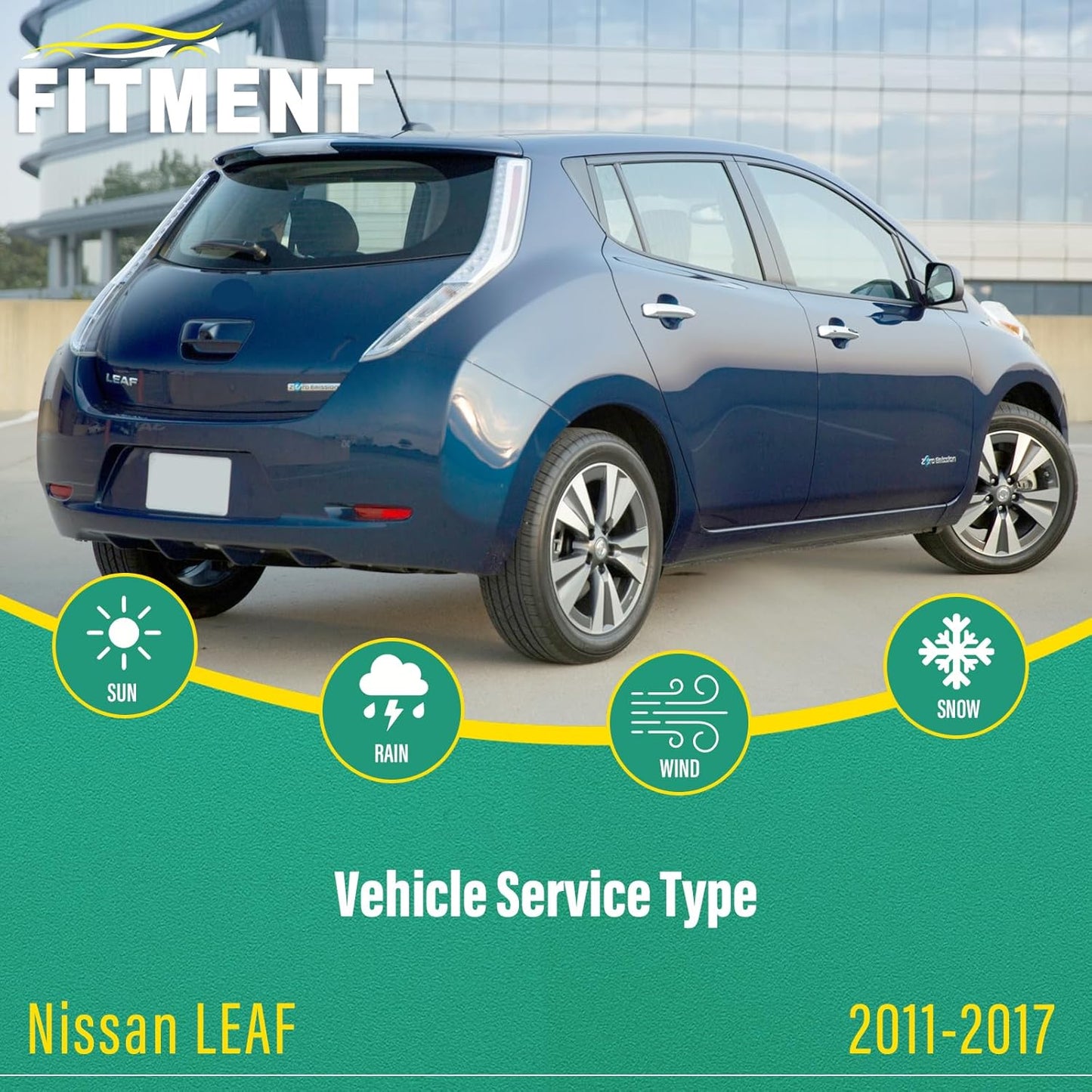 26" 16" 10" Windshield Wiper Blades Replacement for Nissan LEAF 2011 2012 2013 2014 2015 2016 2017 Premium All Weather Front Rear Wipers Set - OEM Quality (Pack of 3)