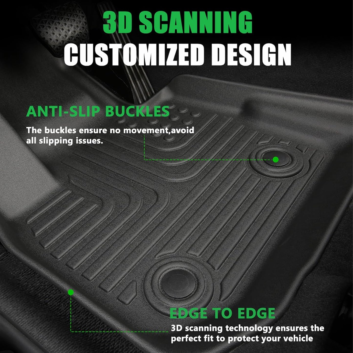 for Nissan Kicks Floor Mats 2025 SV/SR (Not for S),Car Mats for Nissan Kicks All Weather Floor Mats Cargo Liner Accessories 2025