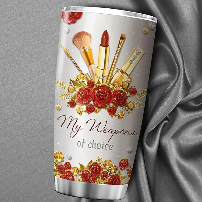 ZOXIX Makeup Lovers Gifts For Women God Says You Are Tumbler Flower Floral Stainless Steel Cup 20oz Mugs With Christian Sayings MUA Esthetician Gifts For Graduation Makeup Artist