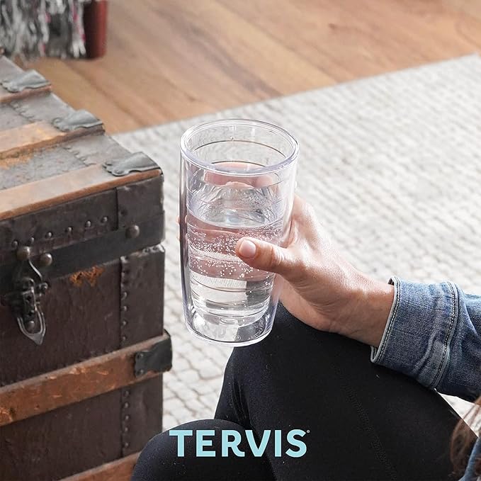 Tervis My Kids Have Paws Tumbler with Wrap and Brown Lid 16oz, Clear