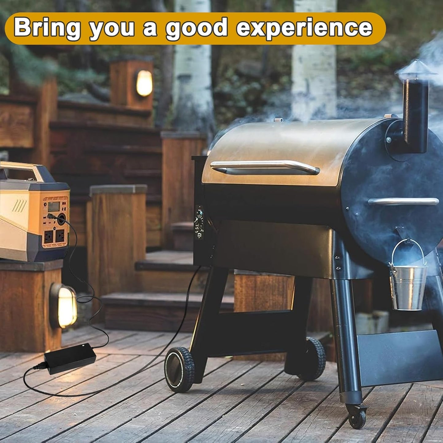 12V 10A Car Cigarette Lighter Power Adapter - Compatible with GMG Davy Crockett, Trek, Ledge, Peak Grills - Fits GMGADP10A GMG-ADP10A Models - Replacement Cord P-1266 P-1295 P-1283 P-1235