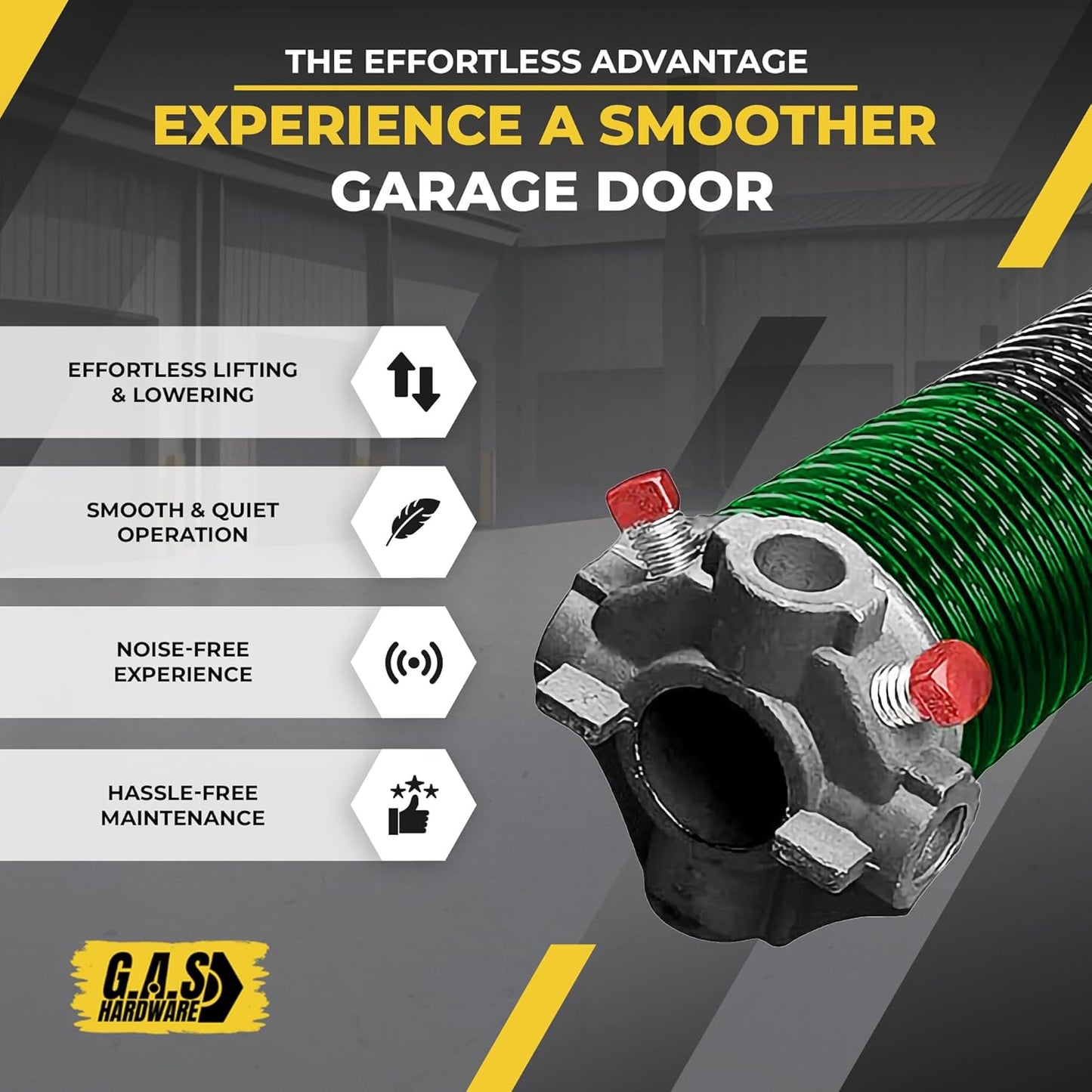 Garage Door Torsion Spring 243x1.75x31 Includes 1” Steel Bearing, Non-Slip Gloves, and Winding Bars for Left and Right Side of Garage Door Precision E-Coating 5-Year Warranty Min. 30,000 Cycles (Pair)