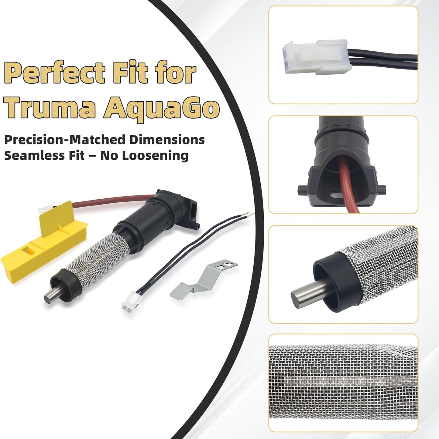 Electric Antifreeze Kit Compatible with Truma AquaGo, Replacement Electric Antifreeze Kit for Truma AquaGo Water Heater Frost-Free Protection Down to -20°C/-4°F | 12V DC Operation