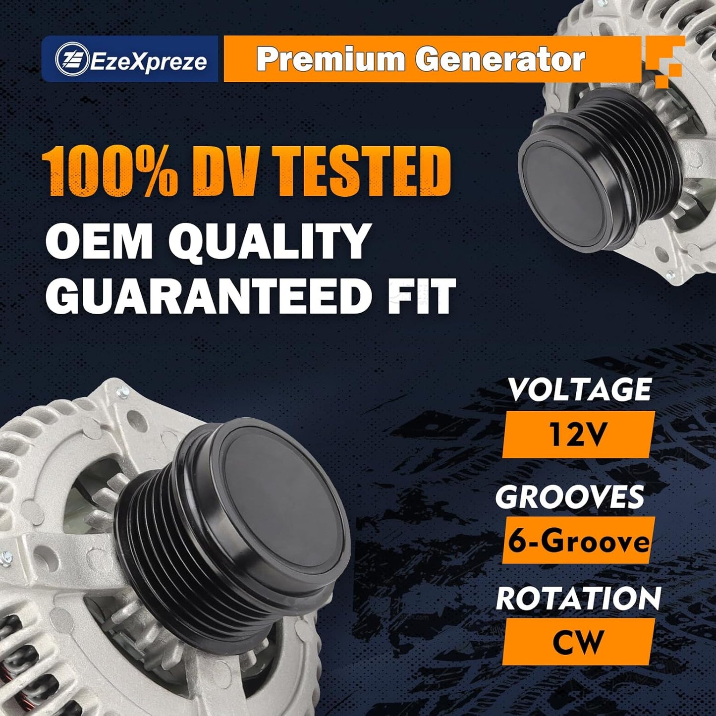 Ezexpreze Alternator 2.5 2.5L Replacement Compatible with 2012 2013 2014 2015 Toyota Camry, 2009-2012 RAV-4, 2011-2016 Scion tC OE#27060-0V010-84,11402,104210-2270,210-0722,9664219-227