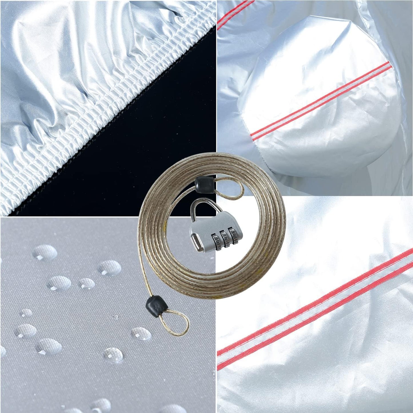 Tecoom Car Cover Waterproof All Weather Fit For Tesla Model 3 Toyota Corolla 2000-2023 Honda Civic 1991-2023, Kia Stinger/Forte, Subaru Legacy, Audi A3/A4/A5 etc, Car Cover Sedan With Lock/Door Zipper