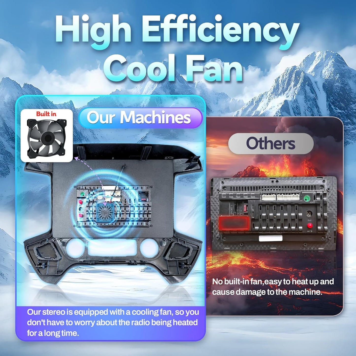 13.1 Inch 8 Core Car Radio for Chevy Silverado GMC Sierra 2014-2018 5Ghz WiFi IPS Touch Screen Silverado Stereo Wireless CarPlay Android Auto BT GPS FM/RDS Backup Camera MIC 4+64G,Black