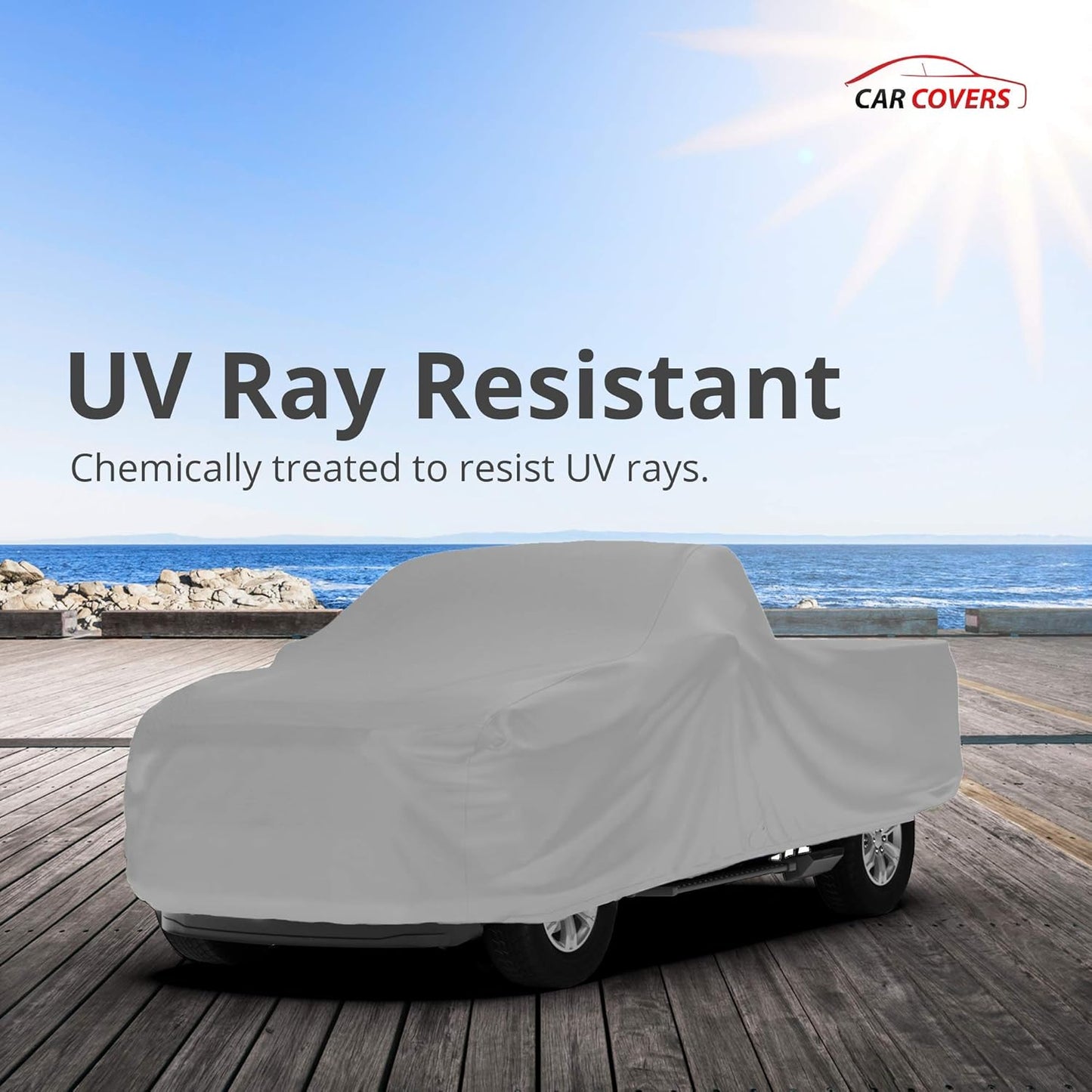 Car Covers Weatherproof Max Truck Cover & Warranty Compatible with Ford 1974-1989 F-100 Extended Cab, 6.5– Outdoor Cover, Prevents Theft with Cable Lock