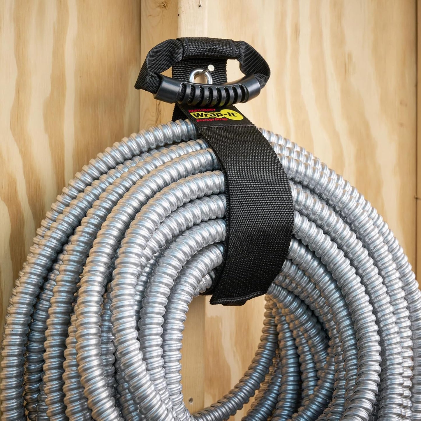 Easy-Carry Wrap-It Storage Straps - 28” (2-Pack) Blaze Orange with Grommet - Heavy Duty Wrap It Storage Straps and Extension Cord Wrap for Water Hose Storage