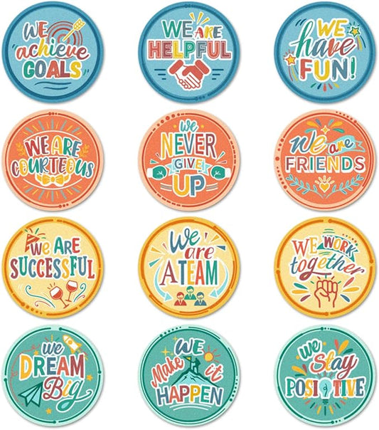 Trillion 12 Pack Felt Cup Coasters for Drink, Absorbent Coasters for Coffee, Office Pattern Design Drink Coasters