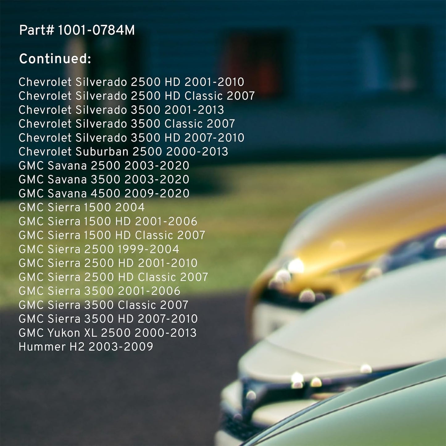 Premium Semi-Metallic Front Brake Pads (1001-0784M) Compatible with 1999-2020 Cadillac/Chevrolet/GMC/Hummer (Avalanche/Express 2500/3500/H2/Savana/Sierra/Silverado/Suburban & More)