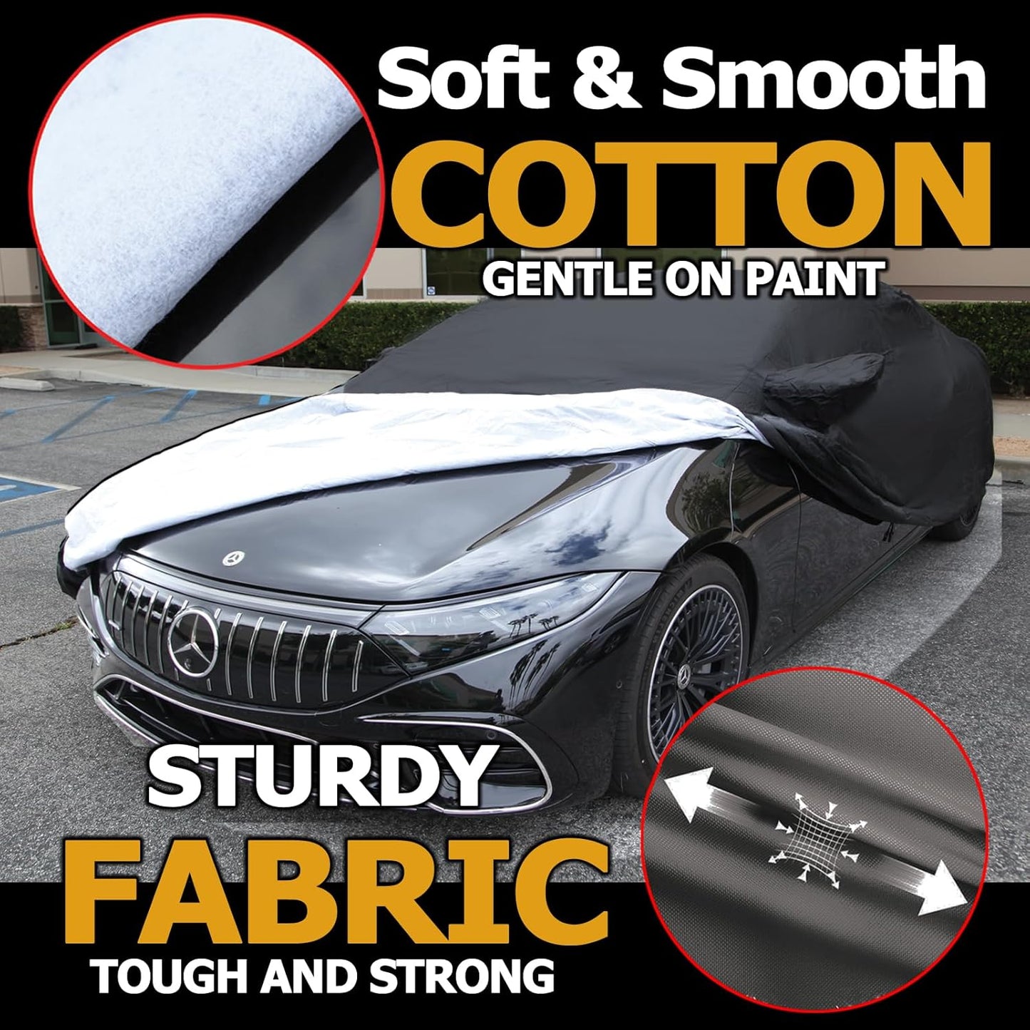 All Weather Waterproof car Cover Good for rain Snow uv Protection dust Sport Sedan GTO MAZDA6 Mustang Camaro M5 RC A5 M3 Q50 M8 Thunderbird Black