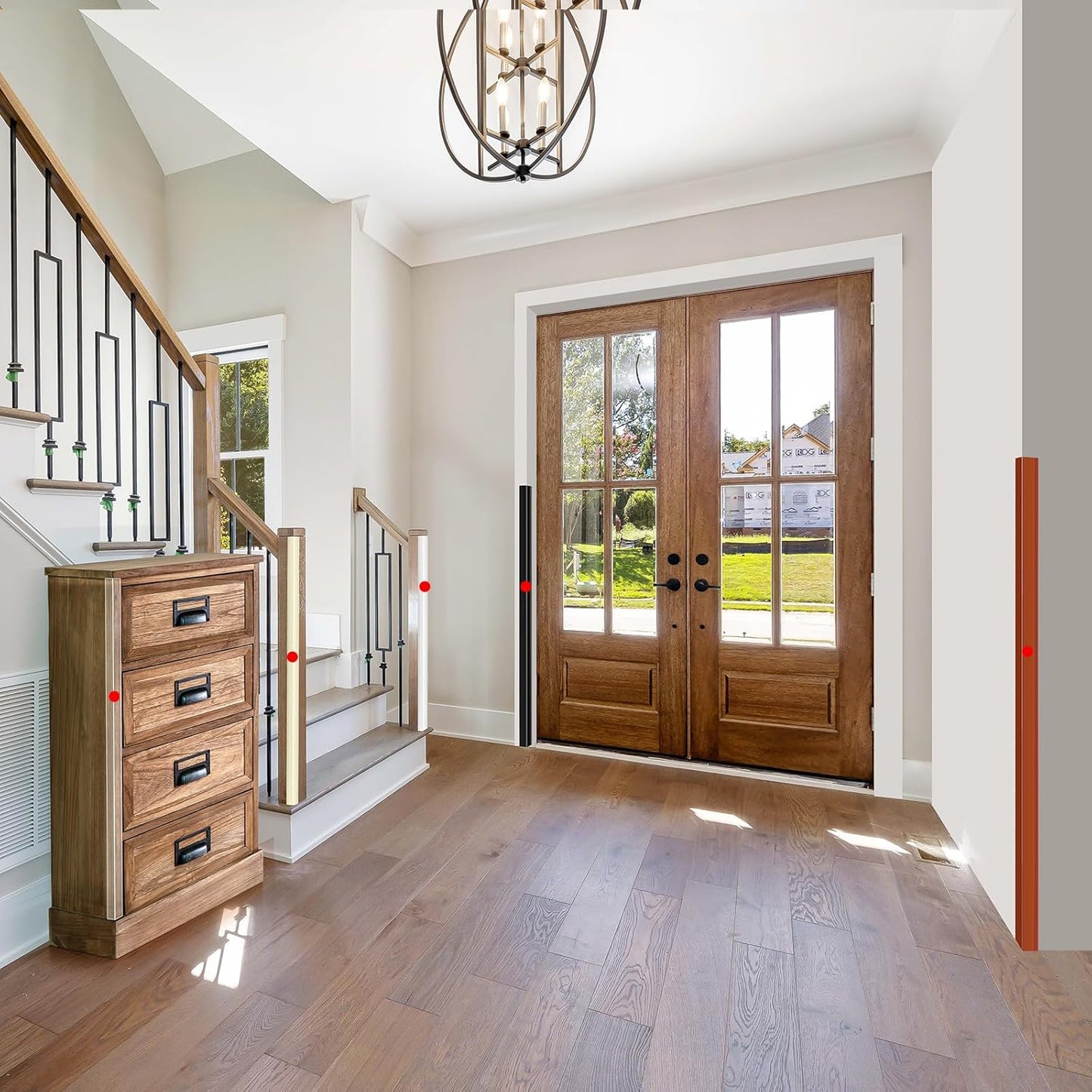 2PCS Wall Corner Protectors Guards - Self Adhesive Corner Protector & Corner Guards for Walls Edge Protection, Easy to Apply - No Tools Needed(Pure White, 31.5"x1.18")