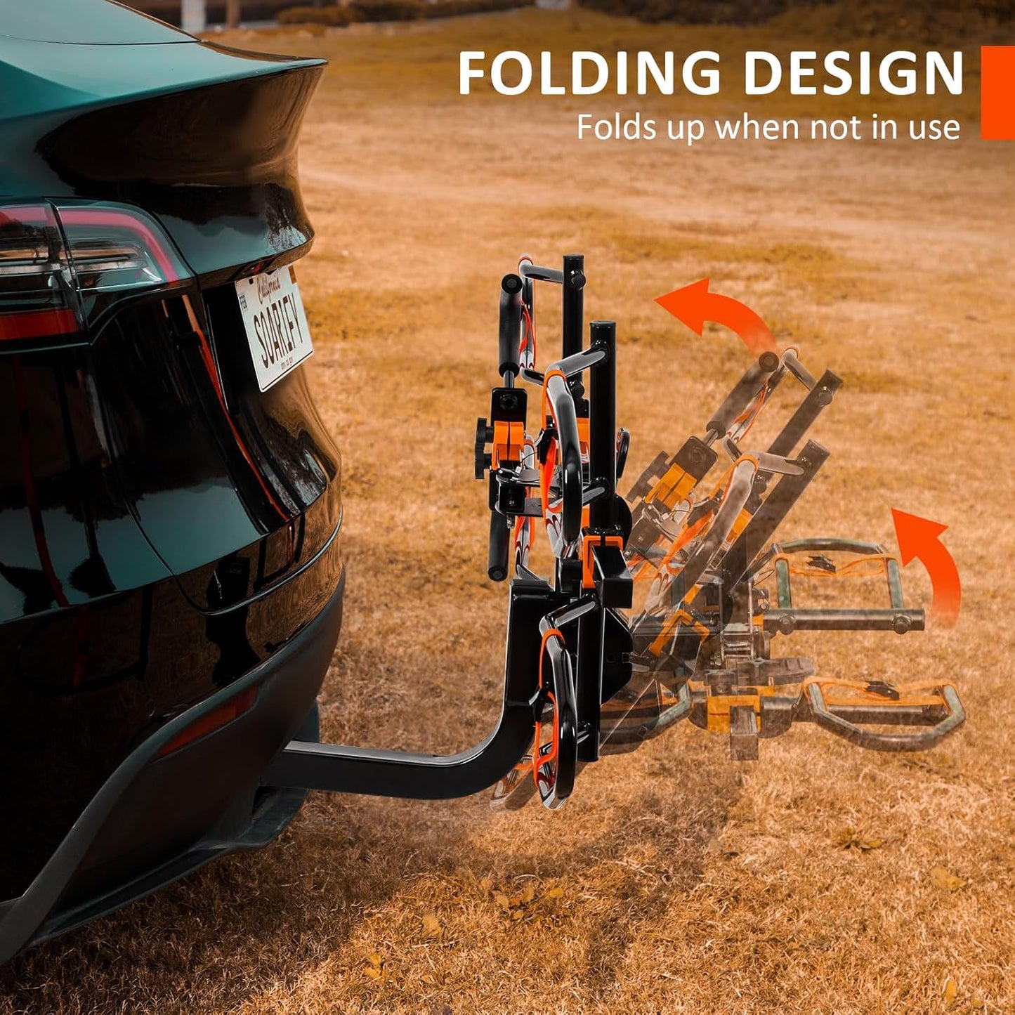 Platform 2 EBike Rack for Car Hitch Bike Rack for SUV RV Trucks Carrier Bicycle Car Racks 2-inch Receiver (Premiun with Pedal)