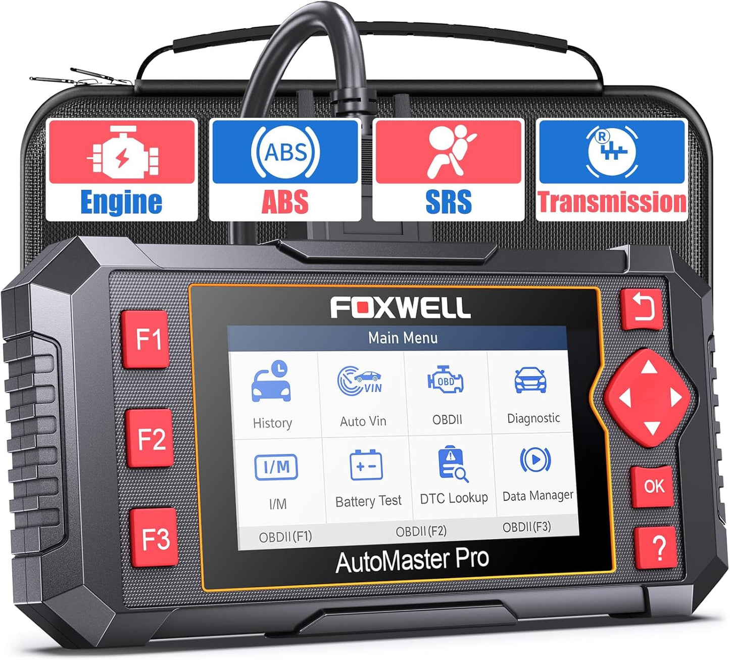 FOXWELL NT604 OBD2 Scanner Diagnostic Tool, Check Engine Code Reader, ABS SRS Transmission Airbag Car Scanner, Car Scan Tool for All Vehicles, English/Spanish Ver., Lifetime Free WiFi Update, AutoVIN