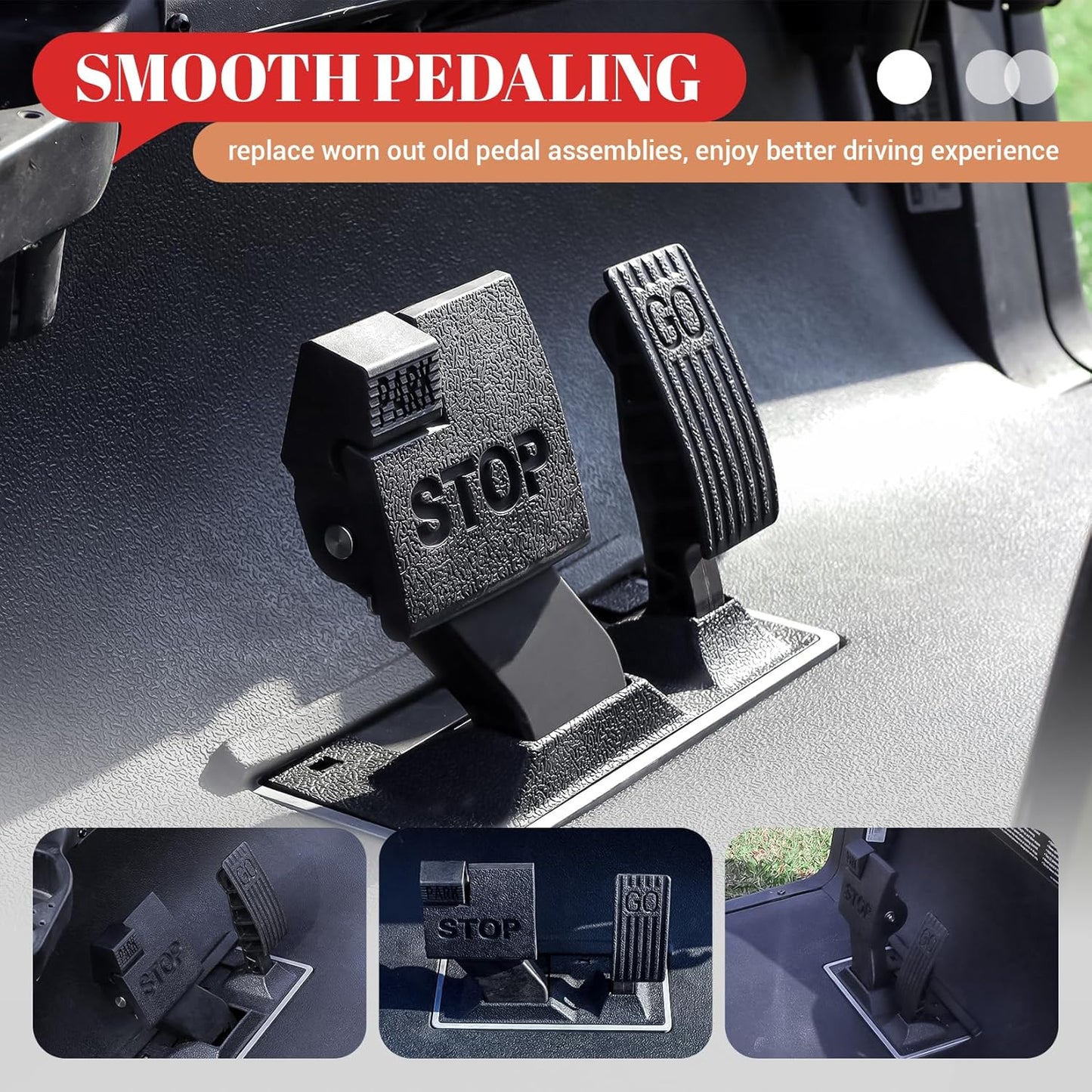 Drive-up Club Car Precedent Pedal Assy with Conversion Kit, Accelerator ASM Pedal&Brake Pedal (2nd gen), Universal for 2004-UP Precedent Onward & 2018-UP Tempo Gas Electric OEM 102500001 103974821
