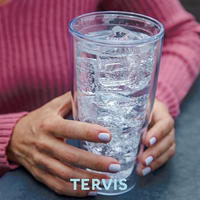Tervis My Kids Have Paws Tumbler with Wrap and Brown Lid 24oz, Clear