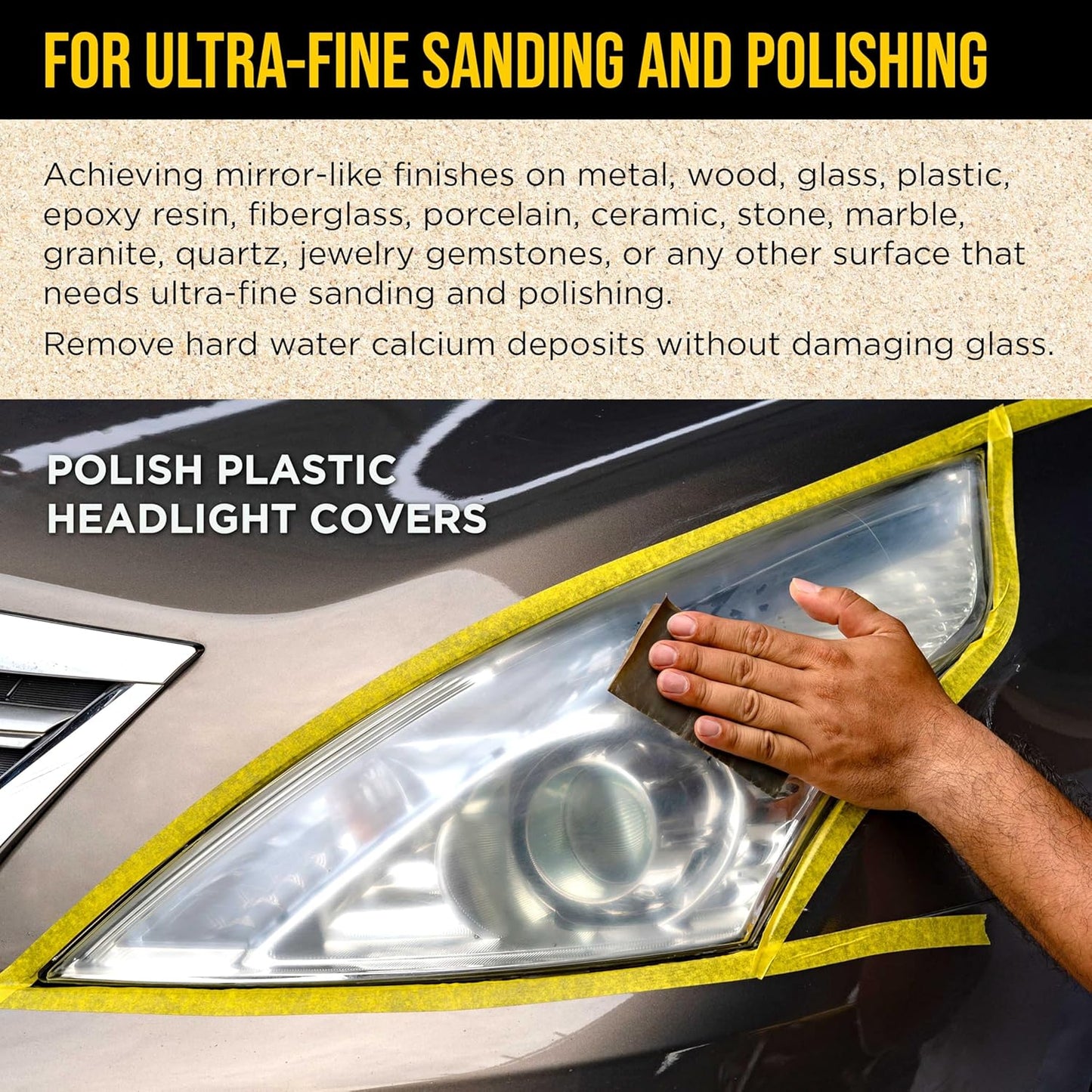 Dura-Gold Premium 7000 Grit Wet or Dry Sandpaper Sheets, 5-1/2" x 9", Box of 25 - Auto Car Color Sanding Detailing, Polishing Wood, Plastic, Glass, Epoxy, Stone, Metal Finishing Hand Sand Block Sander