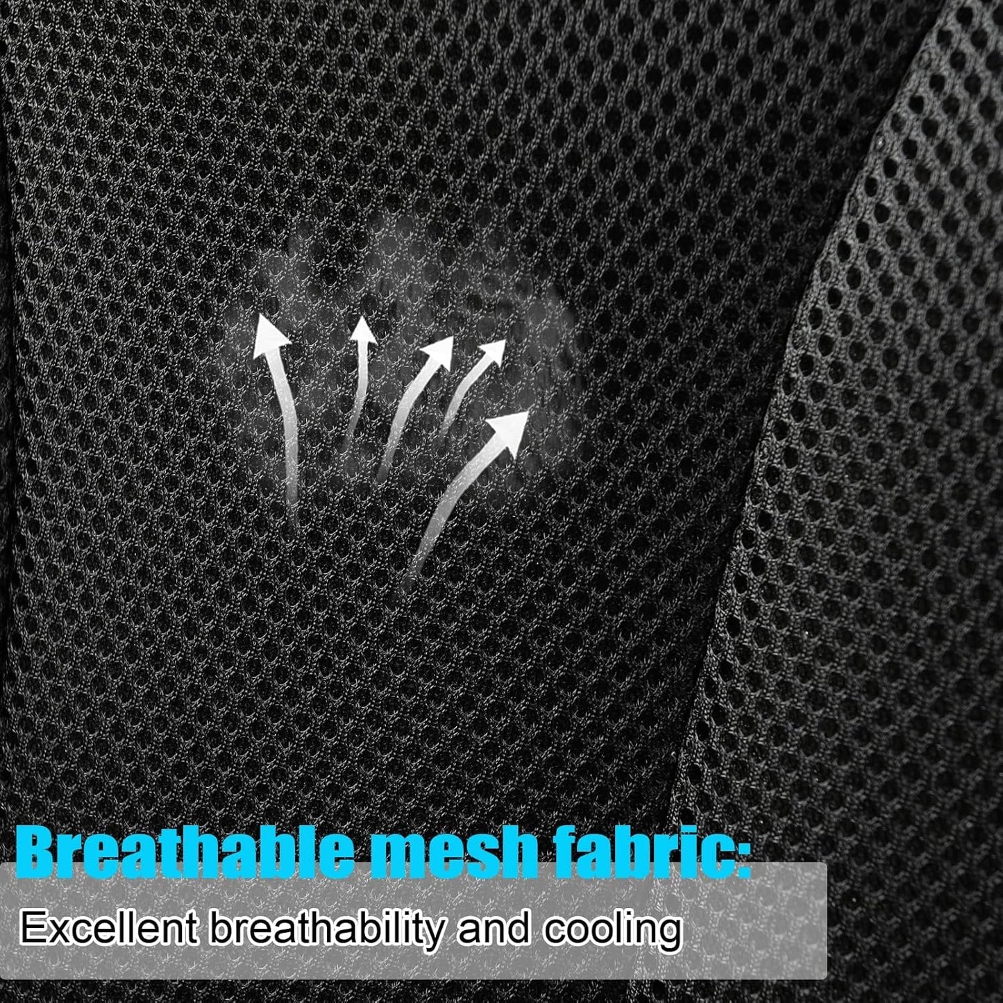 GIANT PANDA 2 Front Leather Car Seat Cover for Hyundai,3D Air Cool Mesh Thick Seat Covers Custom Fit Hyundai Sonata Elantra Santa Fe Tucson Accent Kona Palisade Genesis Venue Ioniq (Grey+Black)