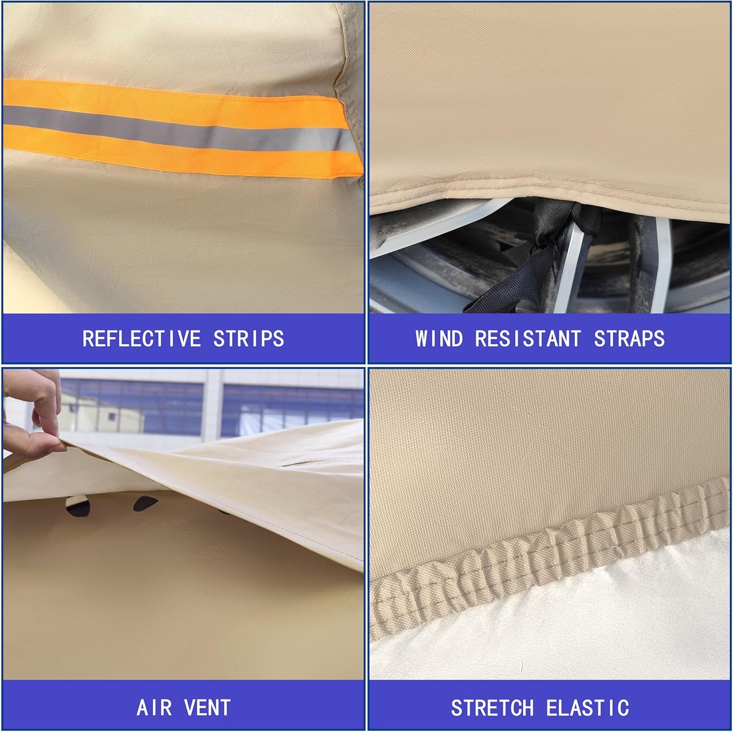 Heavy Duty Outdoor Car Cover Custom Fit for Chevy Silverado,Windproof All Weather Waterproof Sun Rain UV Dust Snow Protection Outdoor Car Covers