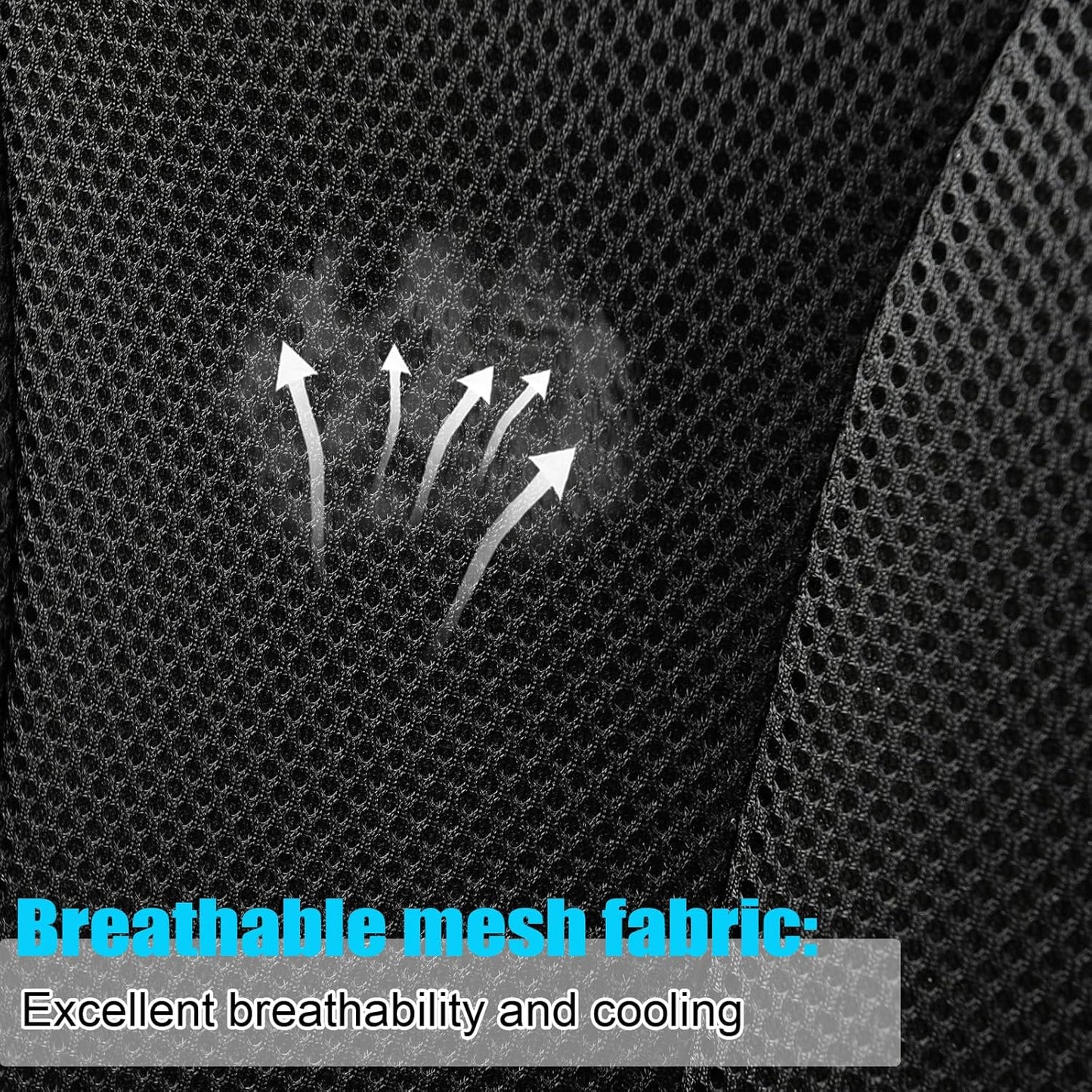 GIANT PANDA Fit Subaru Outback Forester Crosstrek Legacy Impreza Front Car Seat Cover, 3D Air Mesh Breathable Seat Protector, Black（2-Pack