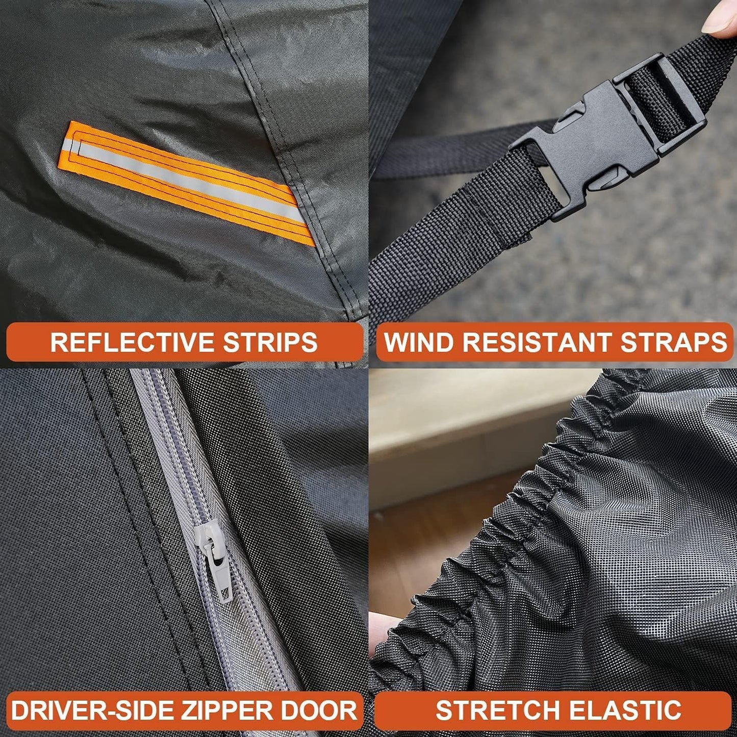 Kayme 7 Layers Minivan Car Cover Waterproof All Weather for Automobiles, Outdoor Full Cover with Zipper, Universal Fit for Honda Odyssey, Toyota Sienna, Grand Caravan, Station Wagon(191-206 inch)