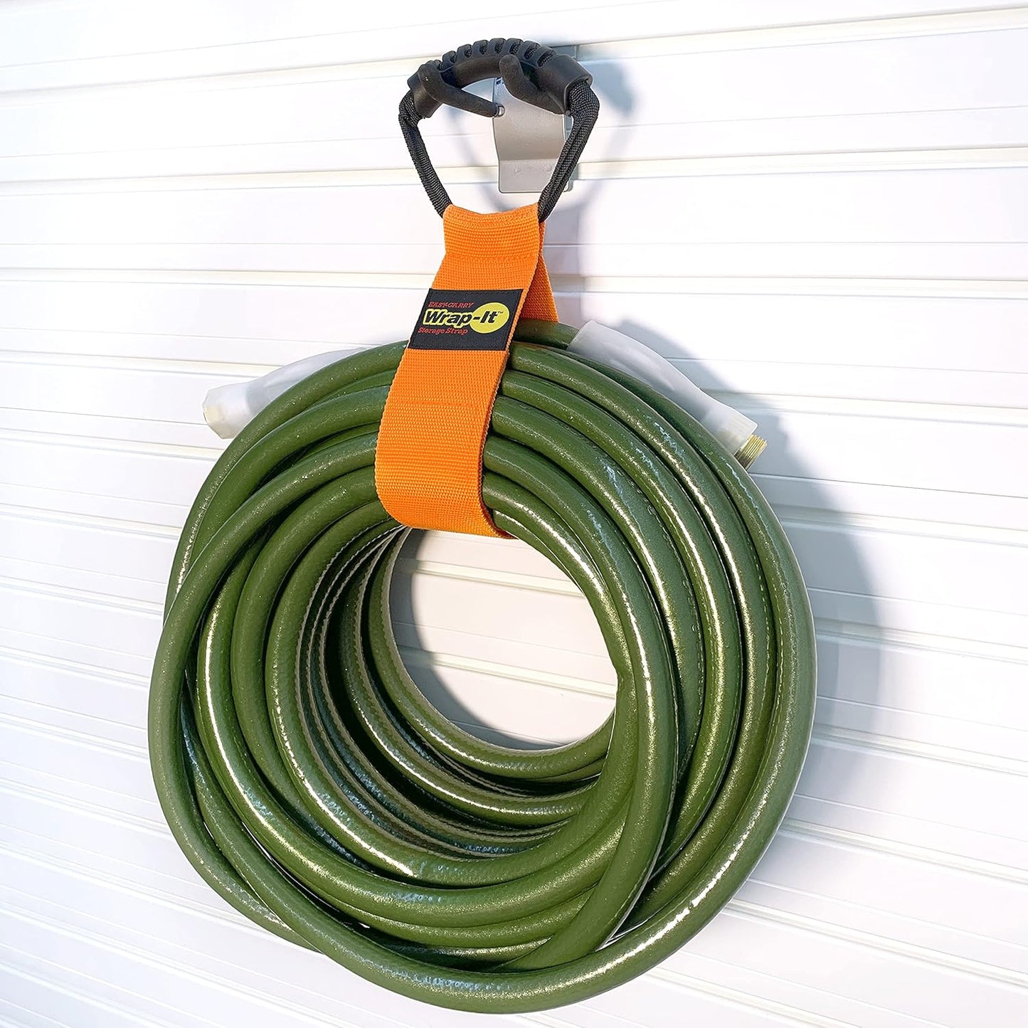 Easy-Carry Wrap-It Storage Straps - 28” (2-Pack) Blaze Orange – Heavy-Duty Hook and Loop Cord Carrying Strap, Hanger, and Organizer with Handle for Pool Hoses, Garden Hoses, Cords, Cables and More