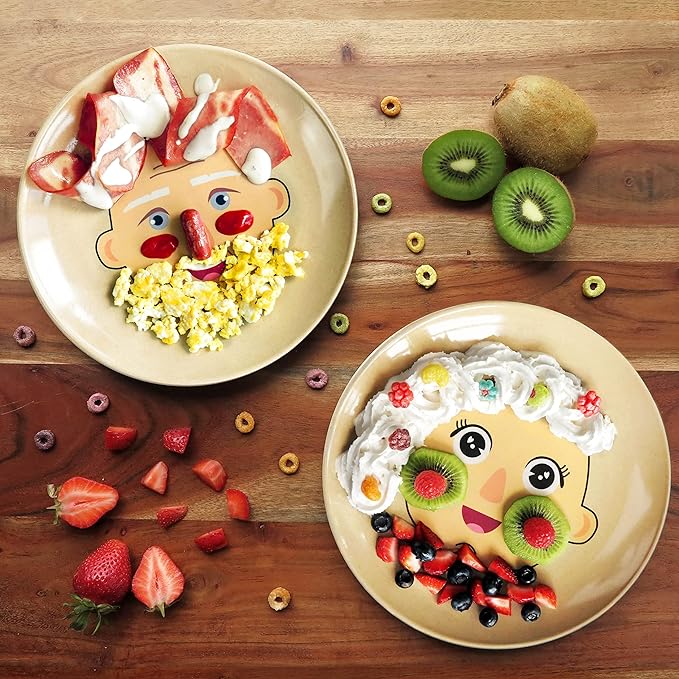 XIBORO BYEM Fun Face Plate For Kids (Plates x 6 (2 Boxes - 3 plates per box))