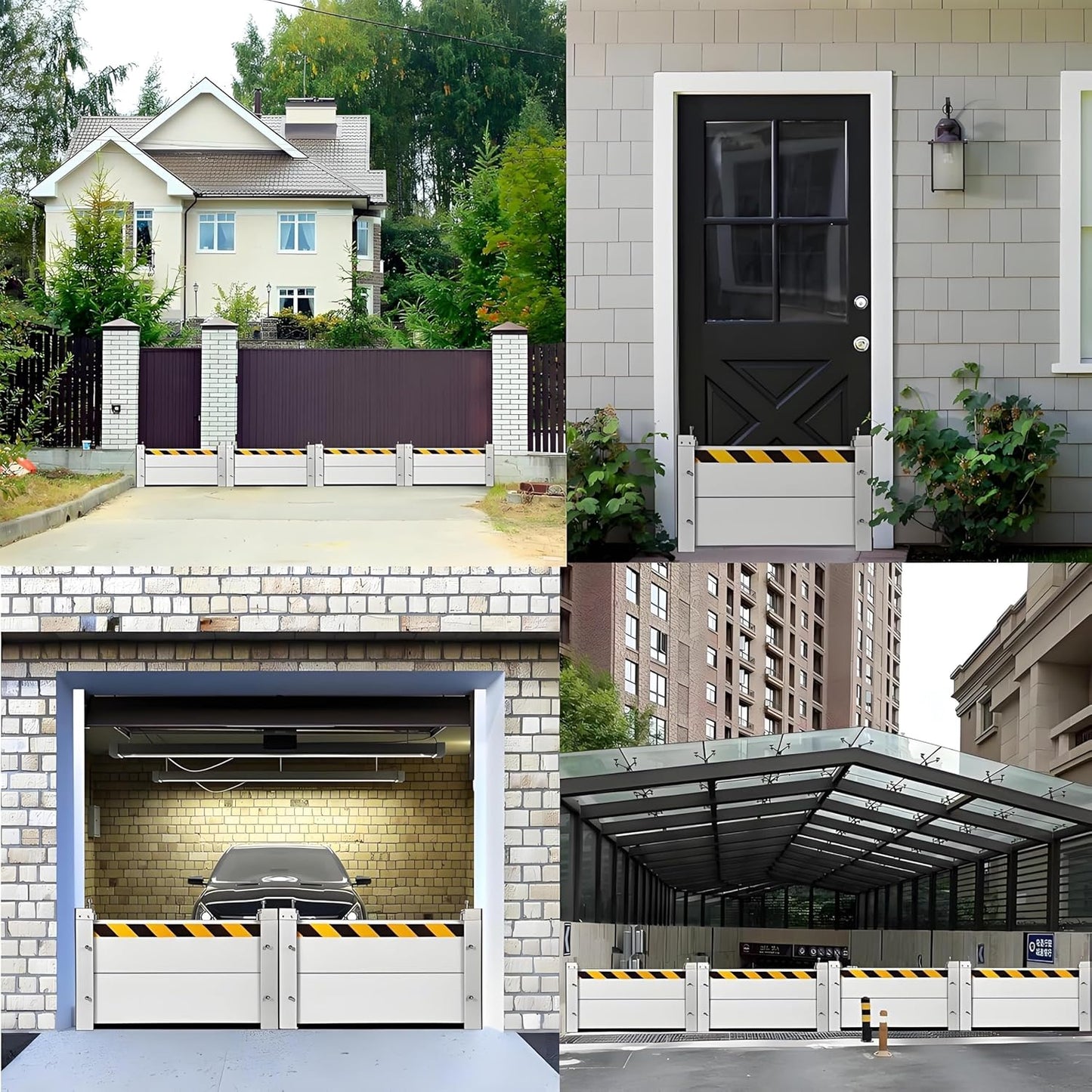 Flood Barriers for Home Exterior,Aluminum Alloy Outdoor Garage Doors Water Barriers for Flooding(H31.5Inch,L11FT)
